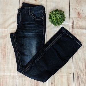 Maurices Dark Wash Straight Leg Jeans - Sz Large L